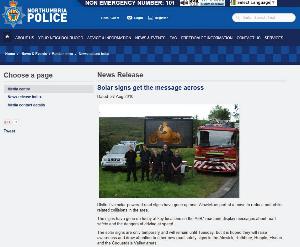 Northumbria Police Web Site